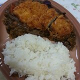 ガッツリ食べたいときのカツカレー